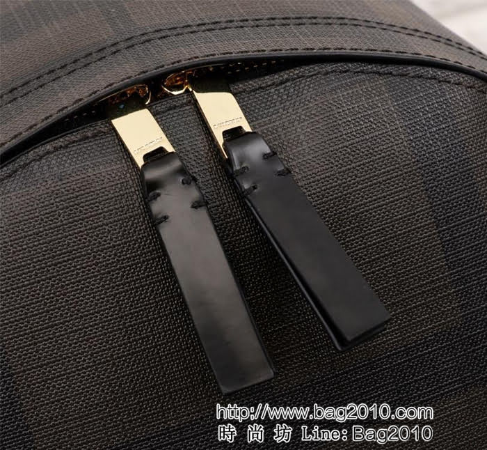 BURBERRY巴寶莉 耐久實用 London 格紋雙肩包 多個拉鏈口袋 40315651  Bhq1057
